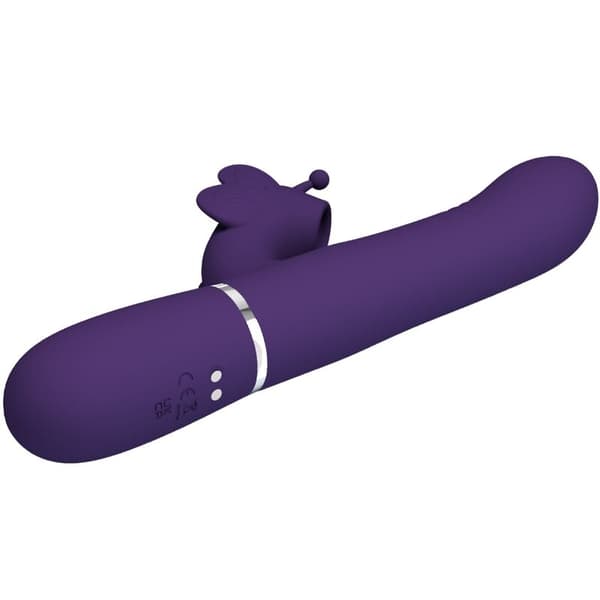 Pretty Love - Multifunksjons kaninvibrator 4 i 1 sommerfugl lilla