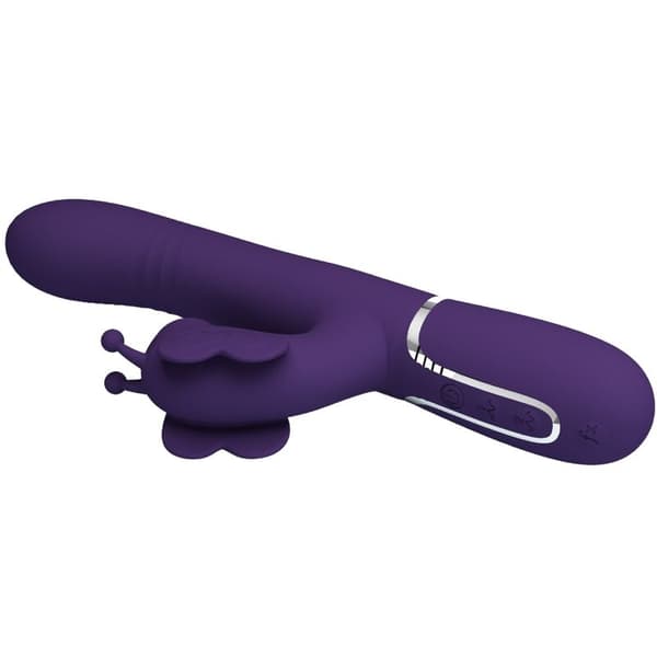 Pretty Love - Multifunksjons kaninvibrator 4 i 1 sommerfugl lilla