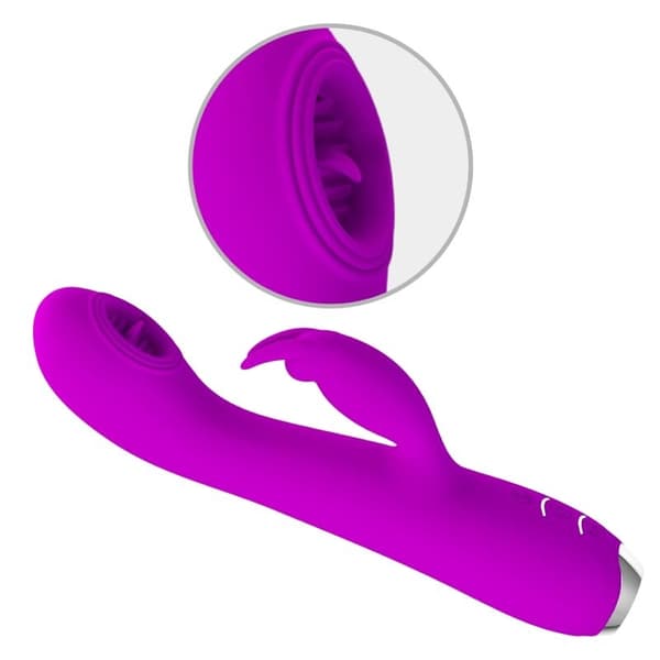 Pretty Love - Rachel genopladelig vibrator med lilla sugekop