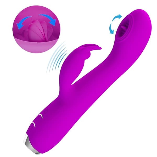 Pretty Love - Rachel genopladelig vibrator med lilla sugekop