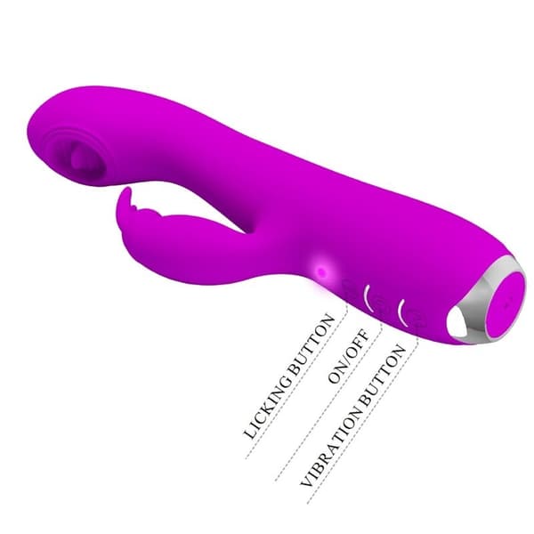 Pretty Love - Rachel genopladelig vibrator med lilla sugekop