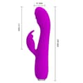 Miniatyrbillede 8 af 11: Pretty Love - Rachel genopladelig vibrator med lilla sugekop