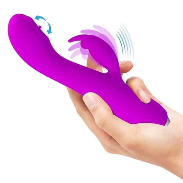 Pretty Love - Rachel genopladelig vibrator med lilla sugekop