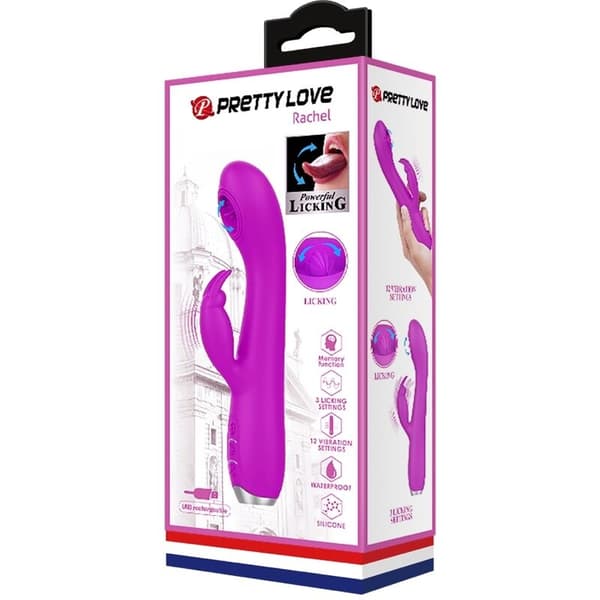 Pretty Love - Rachel genopladelig vibrator med lilla sugekop