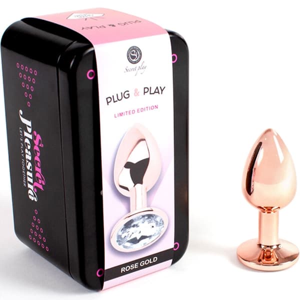 Secretplay - Metall Butt Plug Rose Gold Liten Storlek 7 Cm