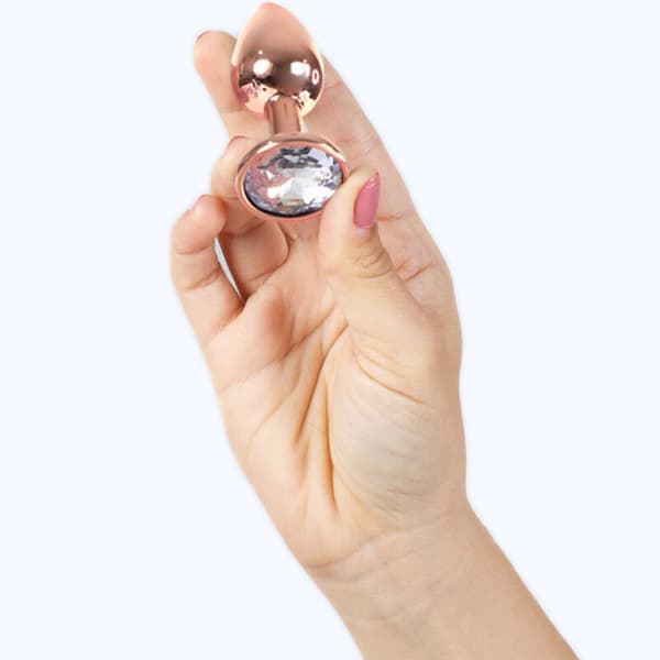 Secretplay - Metall Butt Plug Rose Gold Liten Storlek 7 Cm
