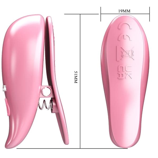 Pretty Love - Bladvibrerende brystvorteklemmer Pink
