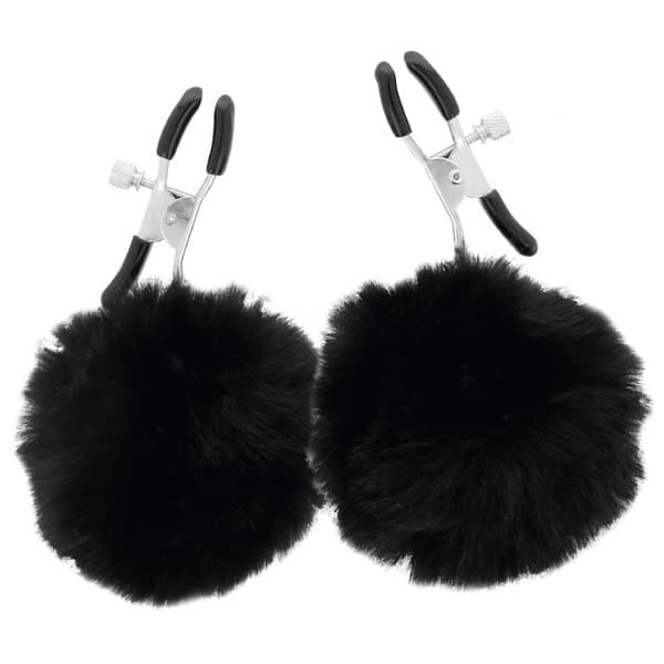 Darkness - brystvorteklemmer med pompoms 1