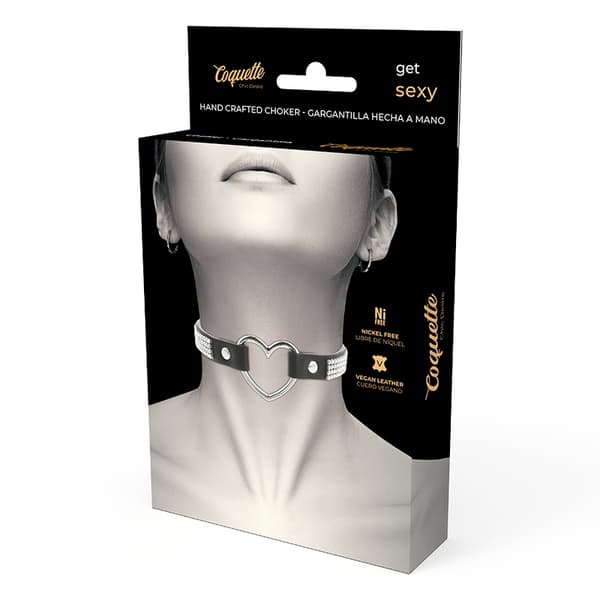 Coquette Chic Desire - Vegansk skinnchoker med hjerte