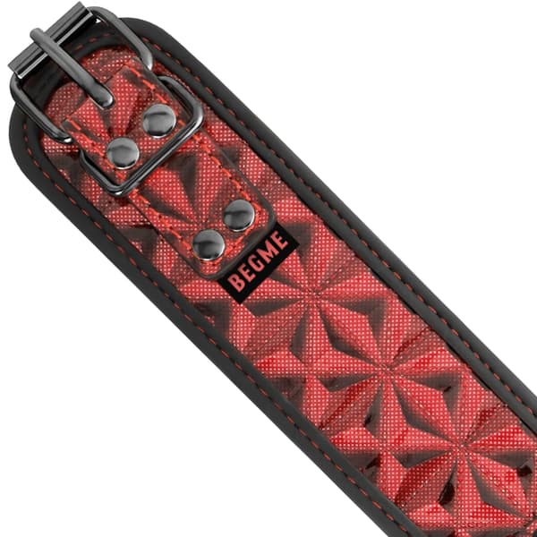 Begme - Red Edition Premium Vegansk läderkrage med neoprenfoder