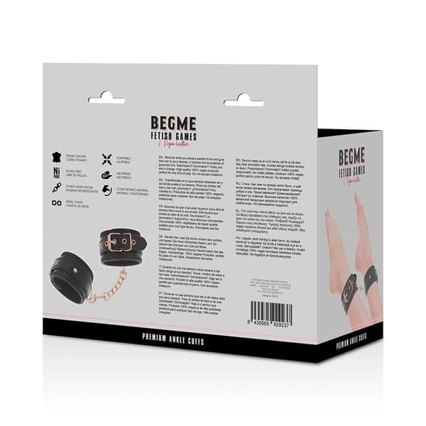Begme - Black Edition Premium ankelmanschetter med neoprenfoder