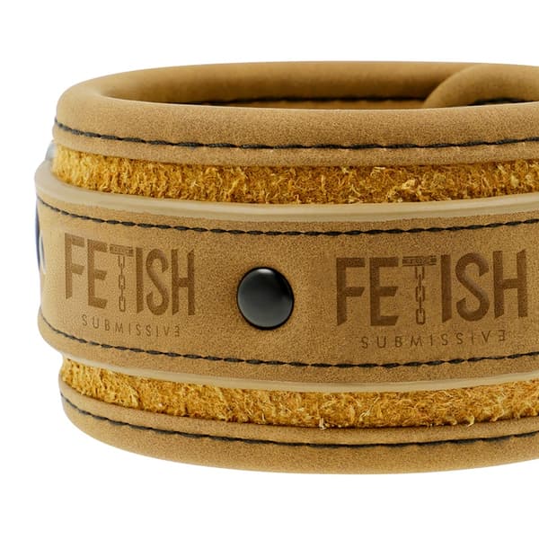 Fetish Submissive Origen - Vegansk skinnhåndjern med neoprenfôr