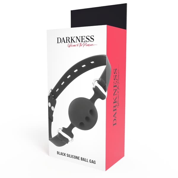 Darkness - Musta Hengittävä Silikoni Gag