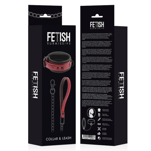Fetish Submissive Dark Room - Neopren Lining Chain Halskjede