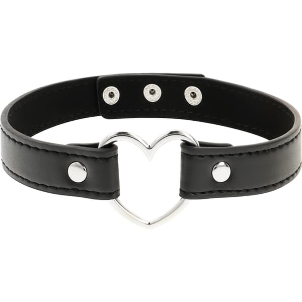 Coquette Chic Desire - Vegan Leather Halskjede Woman Heart Accessory