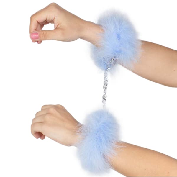 Secretplay - Blue Light Marabou Handcuffs