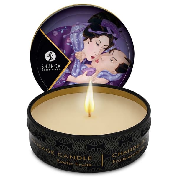 Shunga - Mini Caress By Candelight Exotic Fruits Massasjelys 30 Ml