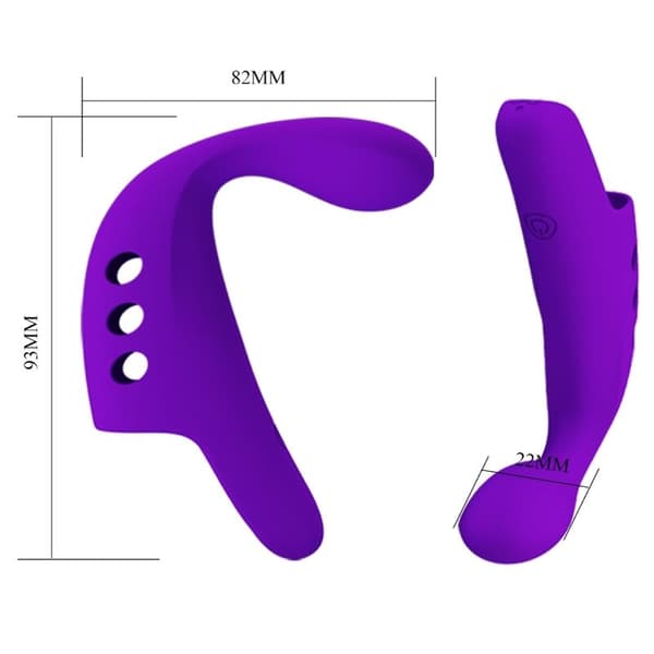 Pretty Love - Gorgon Purple oppladbar fingervibrator