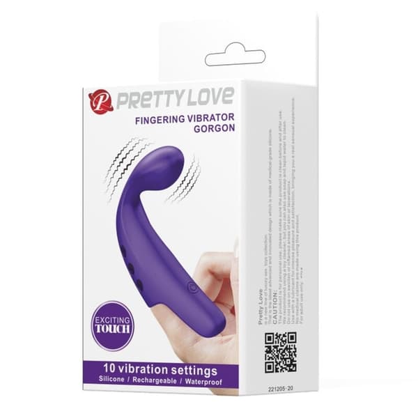 Pretty Love - Gorgon Purple oppladbar fingervibrator