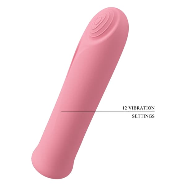 Pretty Love - Curtis Mini Super Power Vibrator 12 rosa silikonvibrasjoner