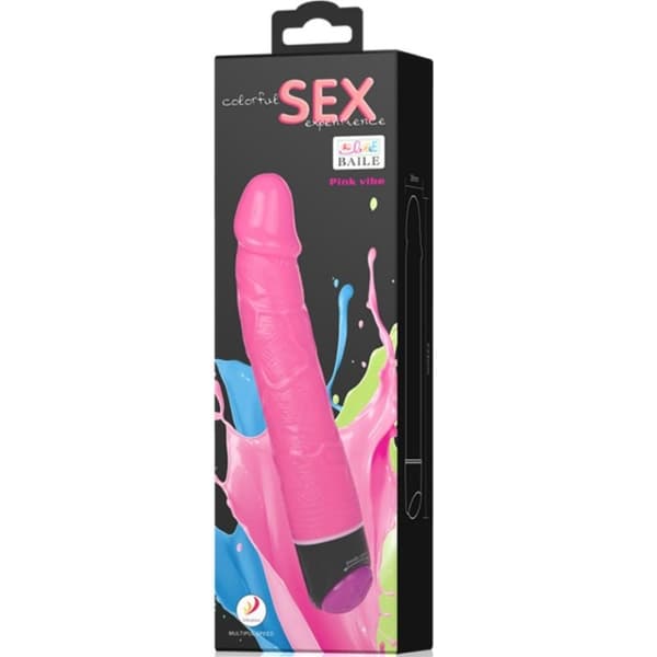 Baile - Fargerik Sex Realistisk Vibrator Rosa 23 Cm