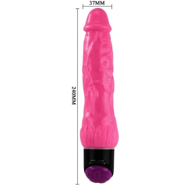 Baile - Fargerik Sex Realistisk Vibrator Rosa 24 Cm