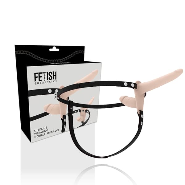 Fetish underdanig sele - dobbel penetrasjon Flesh Up Vibrator