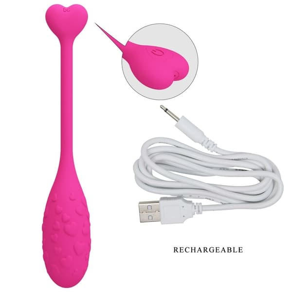 Pretty Love - App-kontrollert Pink Fisher Vibrating Egg