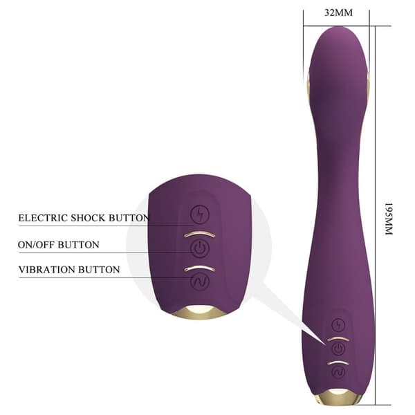 Pretty Love - Hector Electroshock Vibrator av App Control Purple
