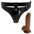 Miniatyrbild 4 av 11: Pretty Love - Selebyxa Universalsele Med Dildo Micheal 20 Cm Svart