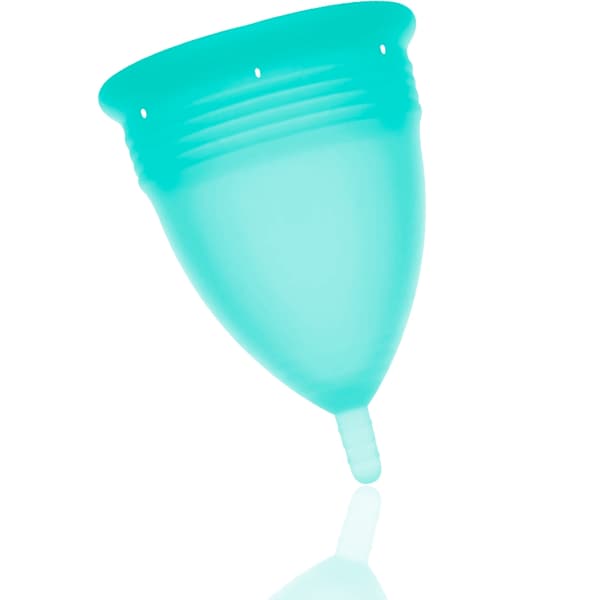 Stercup - Fda silikon menstruasjonskopp akvamarin - størrelse L