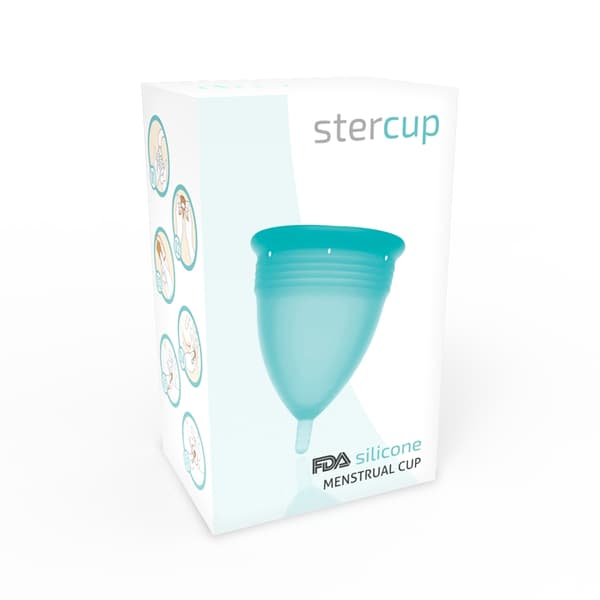 Stercup - Fda silikon menstruasjonskopp akvamarin - størrelse L