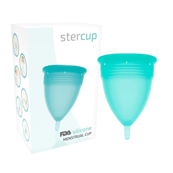 Stercup - Fda silikon menstruasjonskopp akvamarin - størrelse L
