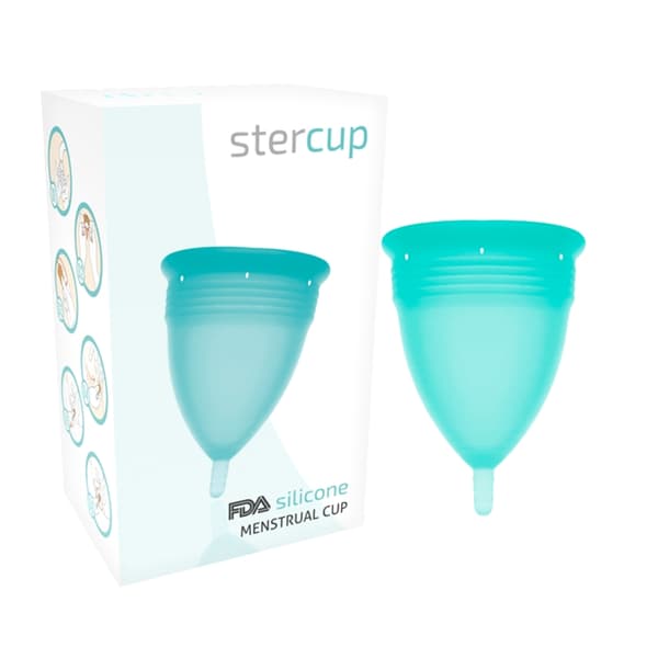 Stercup - Fda silikon menstruasjonskopp akvamarin - størrelse S