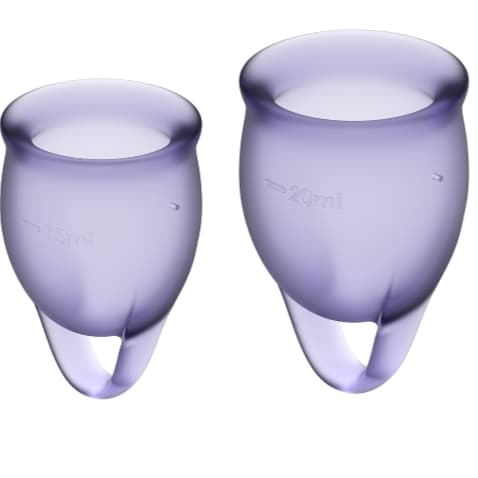 Satisfyer - Føl deg selvsikker Menskopp Lilla 15 + 20 Ml