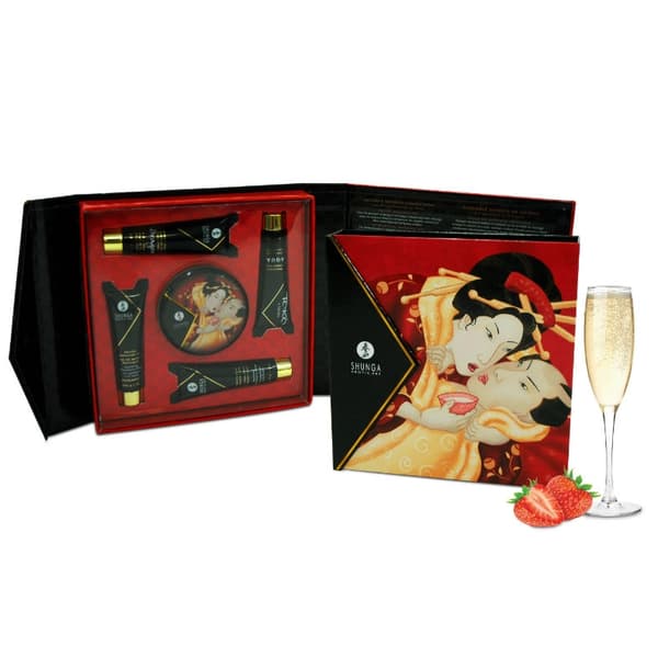 Shunga - Secret Geisha Jordbær og Cava Kit