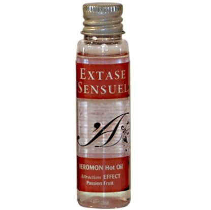 Extase Sensual - Varmeeffekt Massageolie Med Passionsfrugt Feromoner Rejse 35 Ml