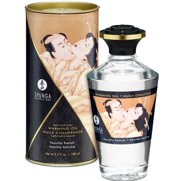 Shunga - Fetish Vanilla Flavor Varmeeffekt Massasjeolje 100 Ml
