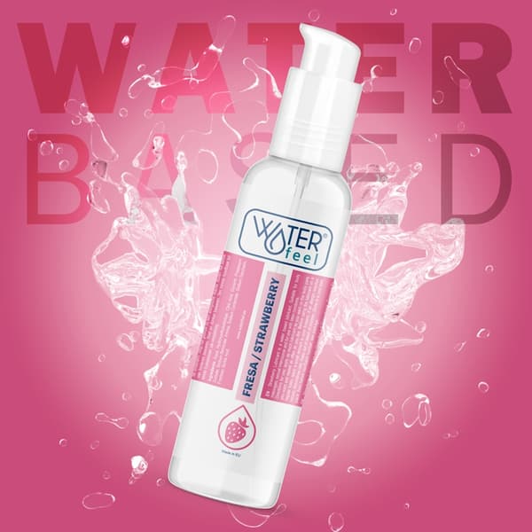 Waterfeel - Jordbær vandbaseret smøremiddel 175 Ml