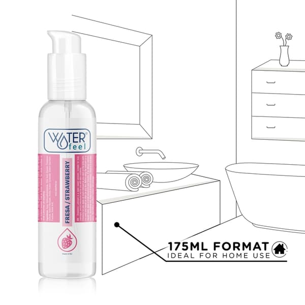 Waterfeel - Jordbær vandbaseret smøremiddel 175 Ml