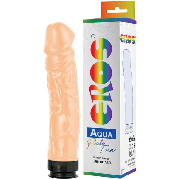 Pride - Eros Aqua Lgbt Pride Dildo og vannbasert glidemiddel