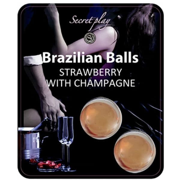 Secretplay - Sett med jordbær og champagne brasilianske baller
