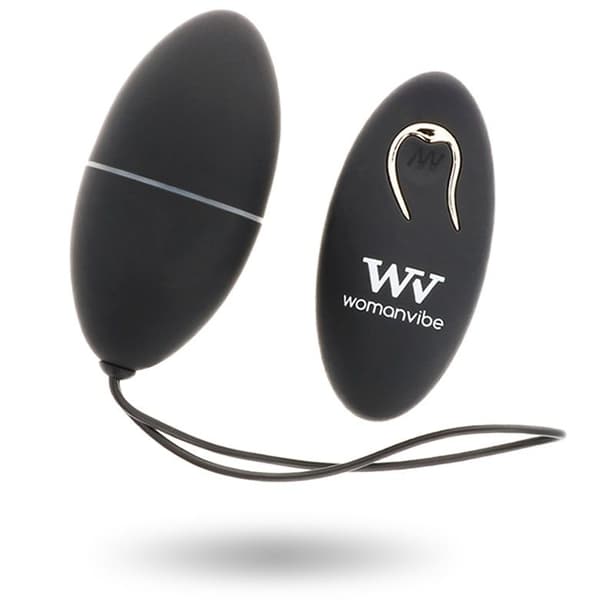 Womanvibe - Alsan Egg Fjernbetjening Sort Silikone Sort