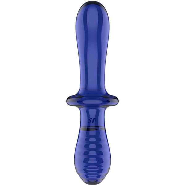 Satisfyer - Double Crystal Dildo Blue