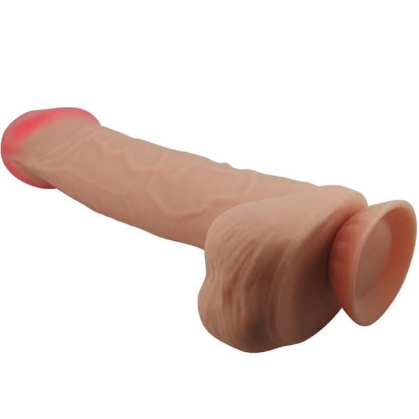 Pretty Love - Sliding Skin Series Realistisk dildo med glidande hud sugkopp Kött 26 Cm