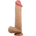 Miniatyrbild 4 av 8: Pretty Love - Sliding Skin Series Realistisk dildo med glidande hud sugkopp Kött 26 Cm