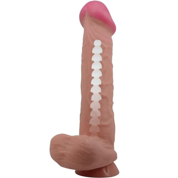 Pretty Love - Liukuva iho -sarja Realistinen dildo liukuvalla iholla imukuppi ruskea 26 cm
