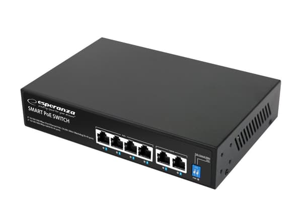 Esperanza 4 Poe + 2 Uplink Port Ethernet Switch 10/100/1000 Goliath