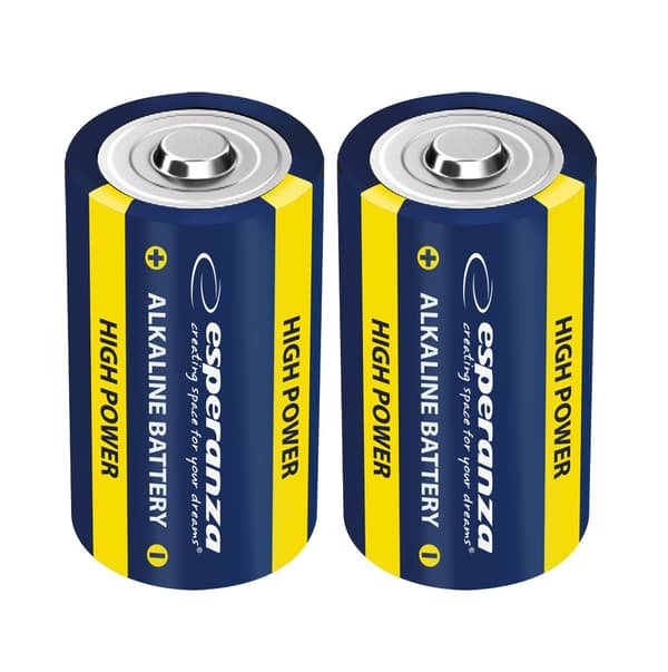 Esperanza Alaline Batteri D Lr20 2 Stk. Blister