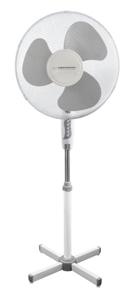 Esperanza Piedestal Køleventilator 16 Tommer Hurricane Hvid-Grå